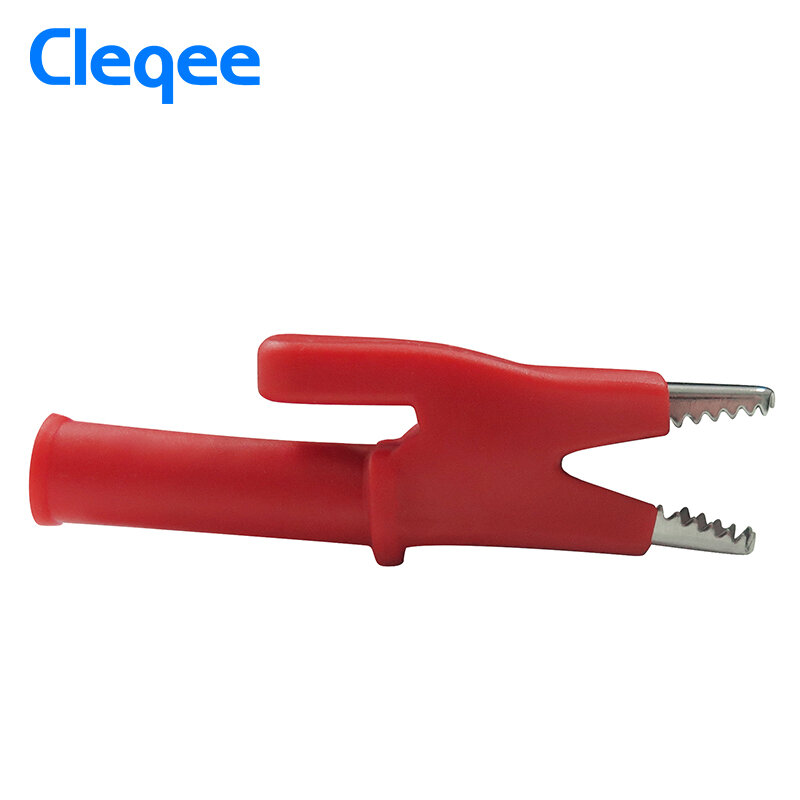 Cleqee P2002 10PCS 5 Color 380V 20A Crocodile Alligator Clips Safety Test folders For 4mm Banana Plugs