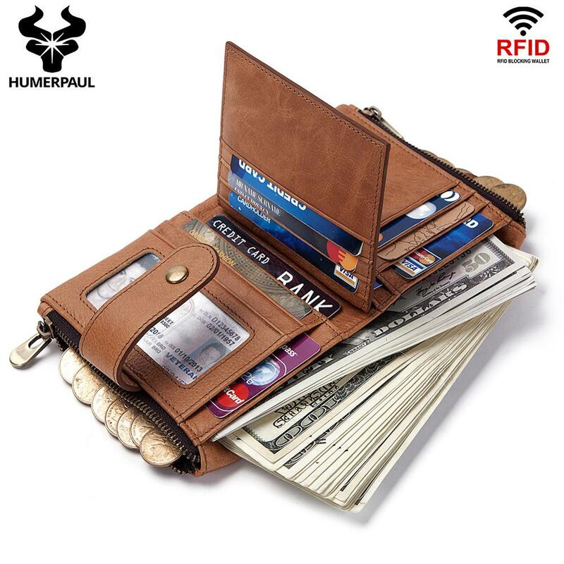 Nowy projekt portfel RFID 100% skóra bydlęca Unisex wysokiej jakości torebka mężczyzna stojak w kształcie karty kobieta monety portfel miękka krótka portfel