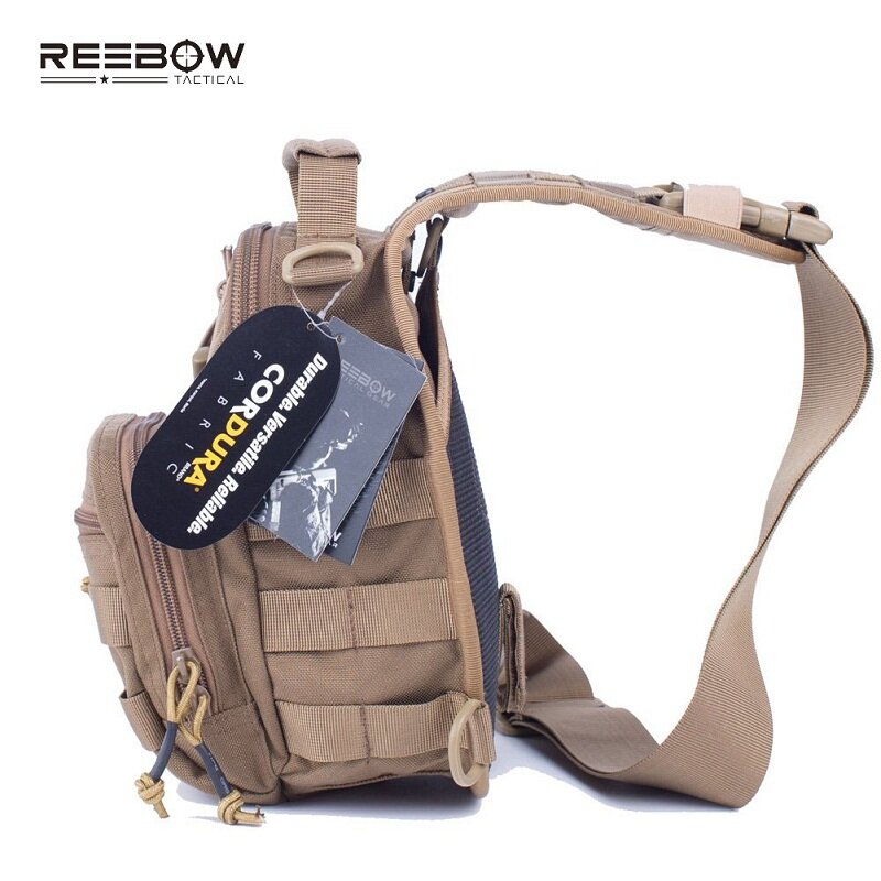 Reebow taktyczna wojskowa torba ze sznurkiem EDC Molle torba podróżna na ramię w klatce piersiowej do sportów outdoorowych