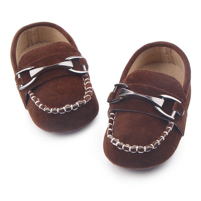 Туфли для мальчиков 0-18 месяцев, повседневные рандомные лоферы, обувь из хлопка, мягкая подошва, детские мокасины