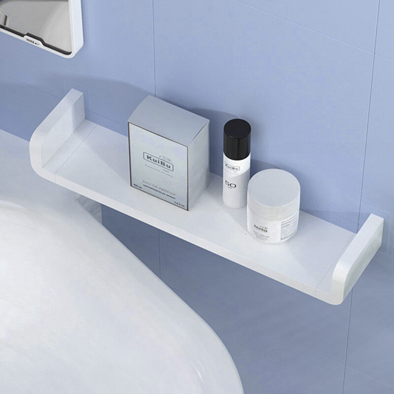 Soporte de almacenamiento del hogar blanco impermeable cosméticos estantes de pared colgar baño ducha estante Caddy ducha estante cocina especias estantes
