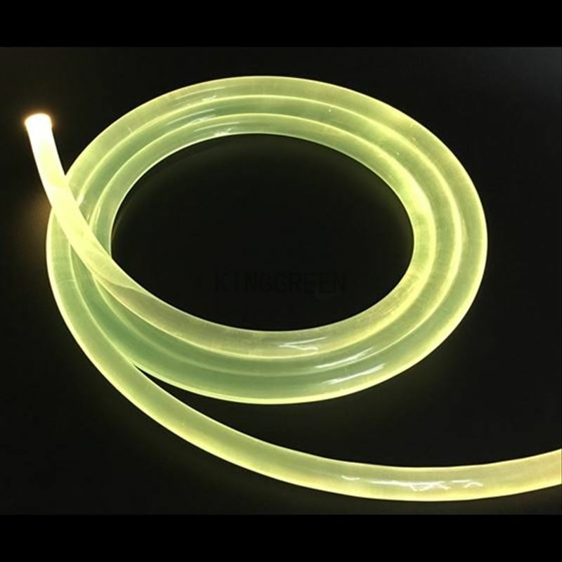 Cable de fibra óptica transparente de 1 ~ 100 metros, Cable de fibra óptica con brillo lateral de núcleo sólido superbrillante de 1,5 ~ 14mm de diámetro, envío gratis
