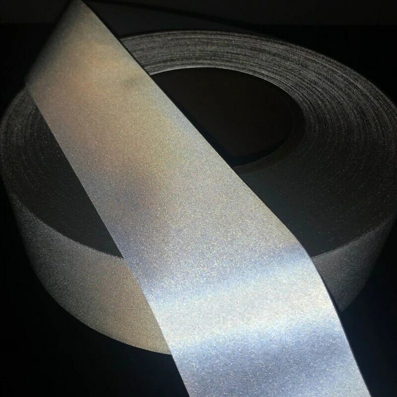 3M wysoka srebrna tkanina odblaskowa przyszyta na odzież