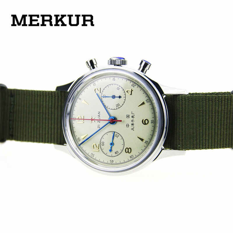 Подлинная Чайка Хронограф Мужские наручные часы пилот официальный Reissue 304 St1901 1963 Flieger старый vertion не ограничен