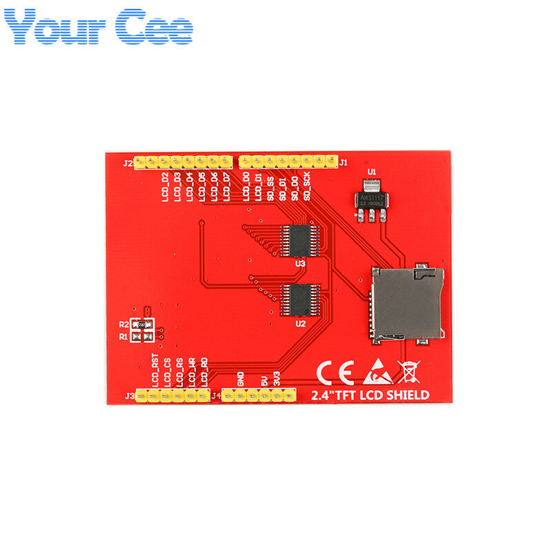 Цветной TFT ЖК-экран 2,4 дюйма TFT 2,4 дюйма, модуль дисплея 5 В/3,3 В, PCB адаптер ILI9341 с сенсорным экраном для Arduino UNO