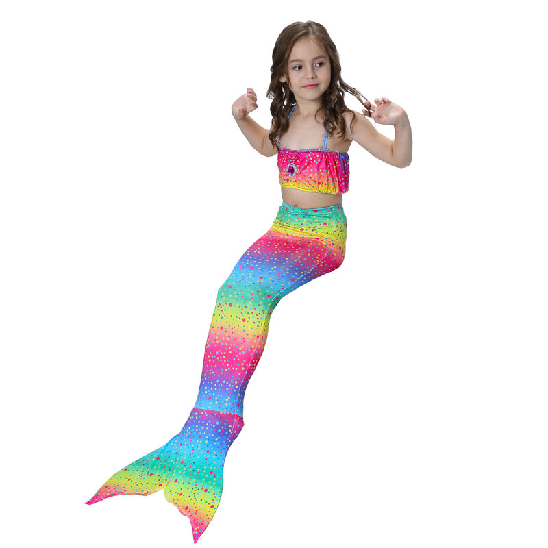 할로윈 소녀 의상 세트 애니메이션 수영복 어린이 인어 꼬리 수영 파티 코스프레 의상 수영복 온천