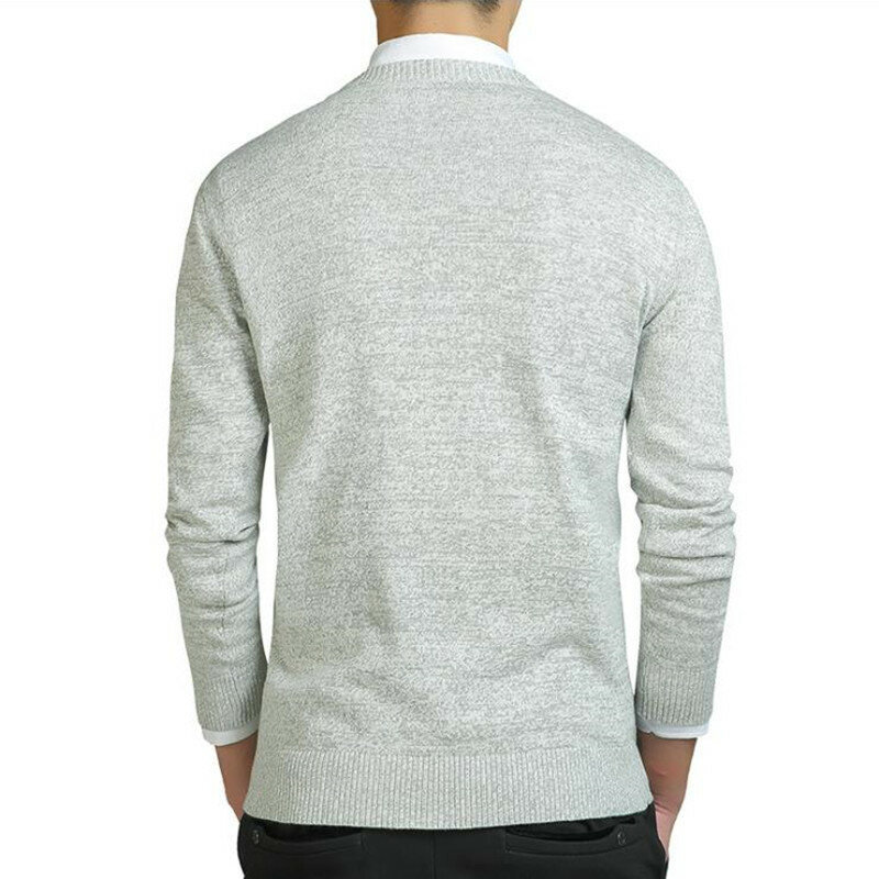 Harmont-suéter de punto para hombre, Jersey informal de 100% algodón, sólido, cuello redondo, ajustado, primavera y otoño, novedad
