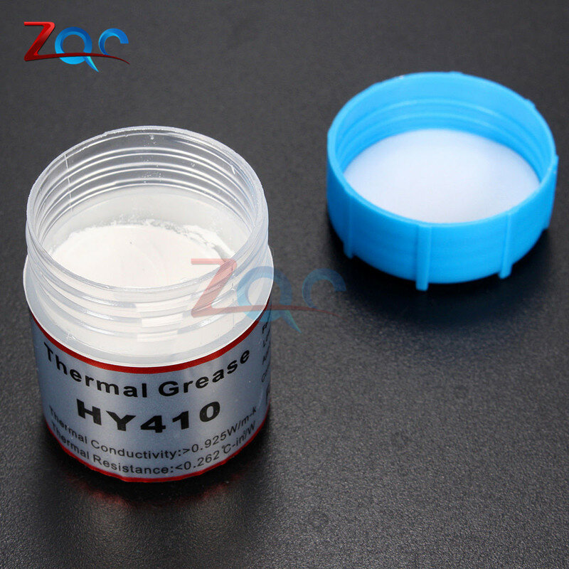 Hy410 pasta de silicone lubrificante condutora 10g, pasta branca para cpu gpu legal