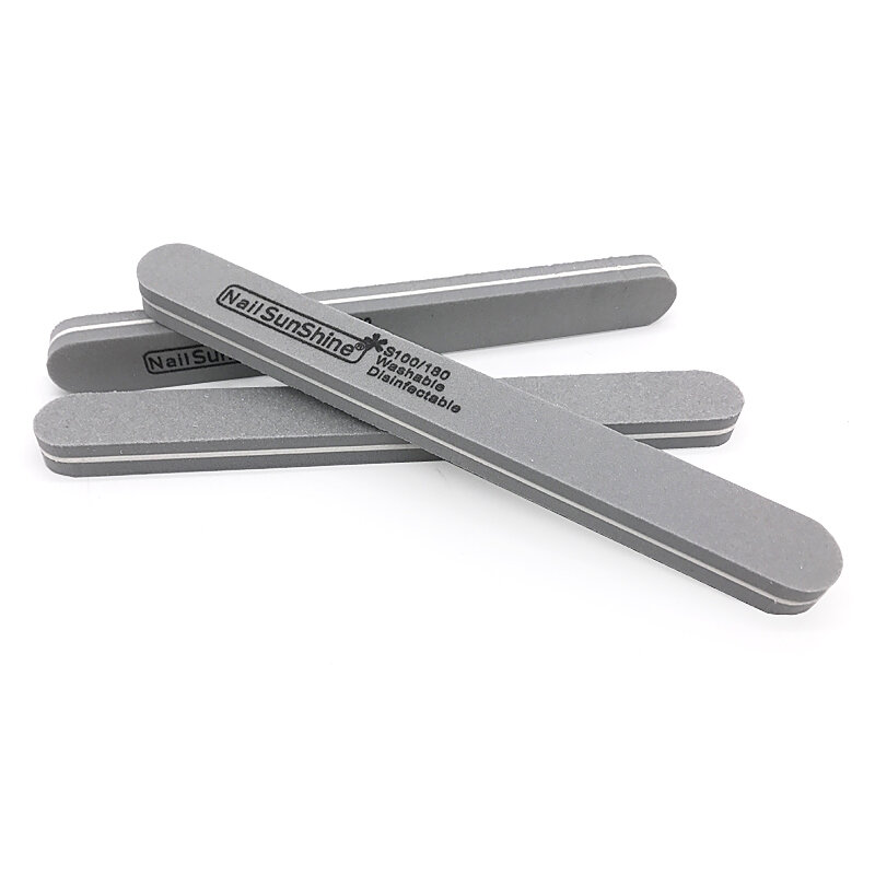 Профессиональные пилочки для ногтей 10 шт./лот 100/180 шлифовальный набор инструментов для маникюра с полировкой губка для удаления лака