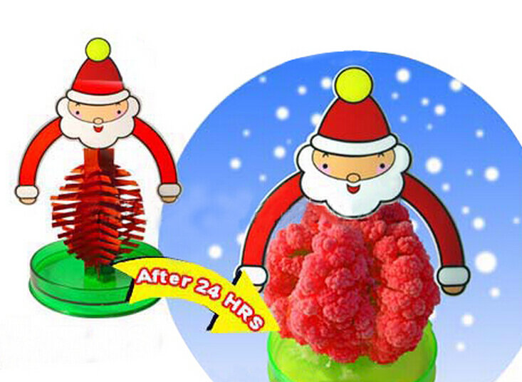 2019 165mm h vermelho mystally pai árvores de natal mágica crescente papel papai noel árvore kit ciência crianças brinquedos para crianças engraçado