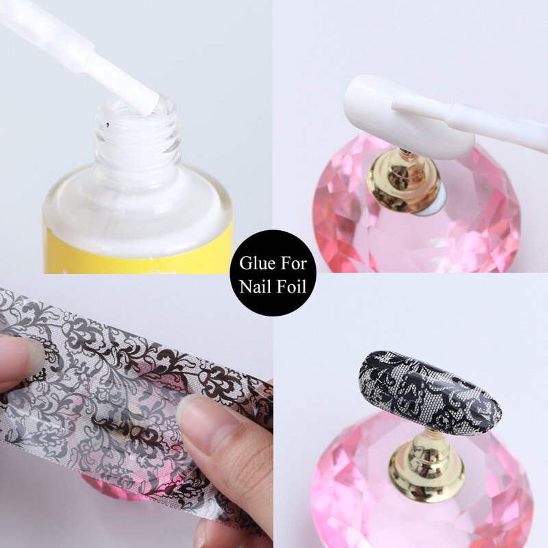 15ml Nail Glue For Transfer Foils Tips Starry Paper Decal Ahesive Gel Varnish DIY Nail Art Design Foil Glue Manicure Tool LY1008