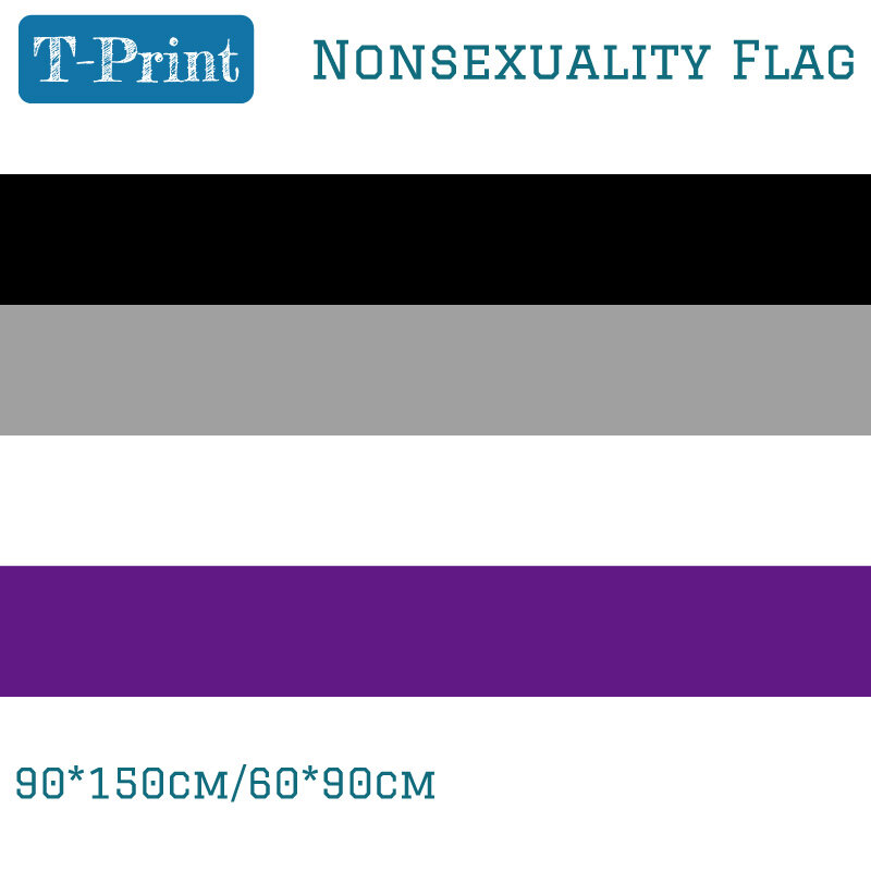 Assexuality nonsexualidade bandeira 3x5ft poliéster bandeira voando 150*90cm 60*90cm lgbt bandeiras