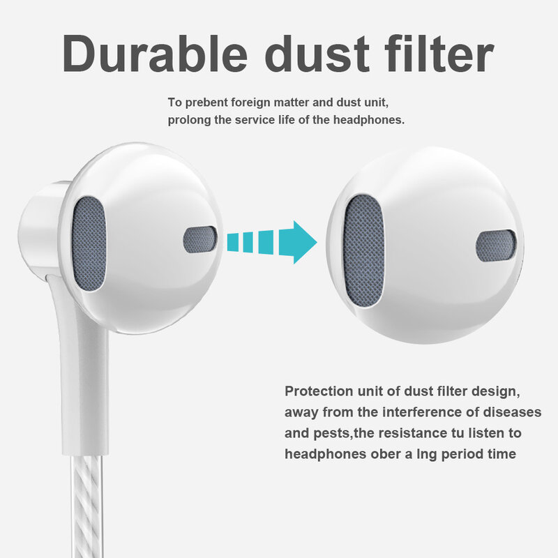 PTM P7 Wired HiFi Earphone Stereo Bass Headsets In Ear Earphones with Microphone Sport Earbuds for Phone Samsung Xiaomi Iphone