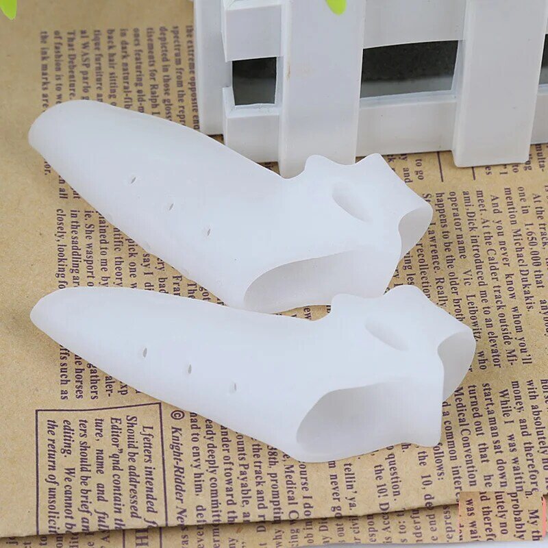 2Pcs/4Pcs Silikon Fußpflege Finger Toe Separator Daumen Schutz Bunion Teller Hallux Valgus Wache Haarglätter Täglichen verwenden