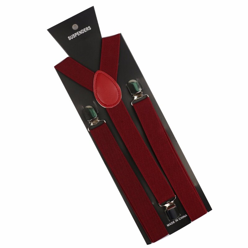 Winfox 1 inch Breed Zwart Rood Geel Y-Back Clip Op Vrouwen Mannen Bretels Bretels