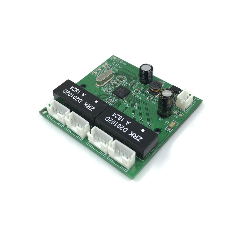 อุตสาหกรรมเกรดอุณหภูมิ LOW Power 4/8 พอร์ตสายไฟ Splitter 10/100Mbps MINI PIN ประเภทเครือข่าย Micro Switch โมดูล