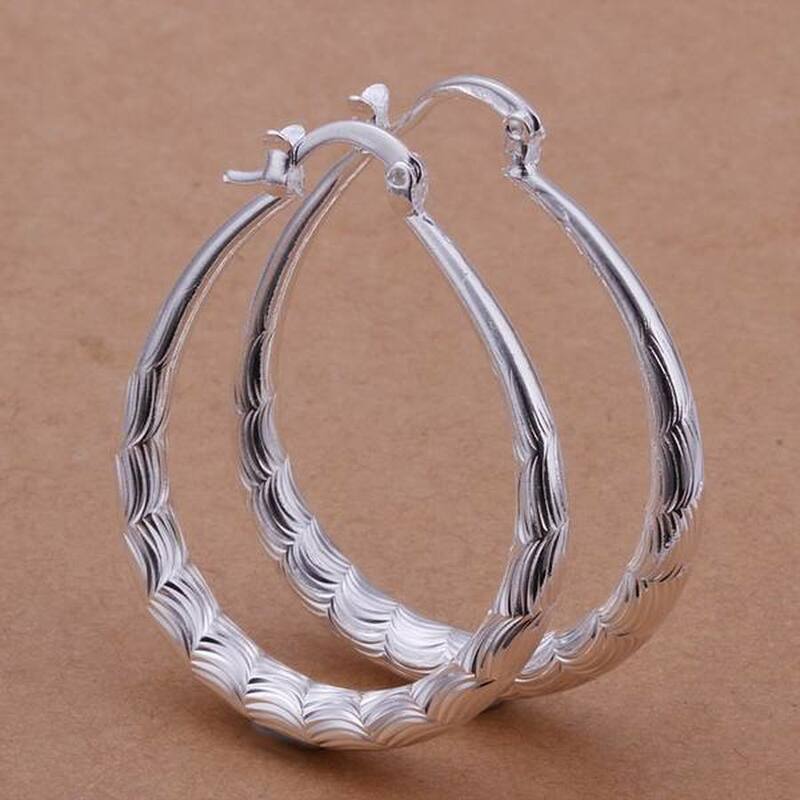 Mode Voor vrouwen lady wedding haak mooie Hoge kwaliteit Zilver kleur Earring Sieraden gratis verzending leuke gift, E295