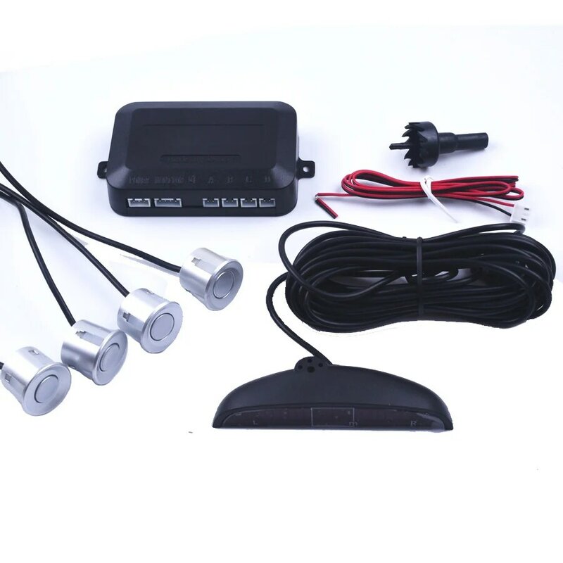 Carro Parktronic LED Estacionamento Sensor, Reverse Backup, Radar Monitor, Detector System, Backlight Display, Auto, 4 Sensores