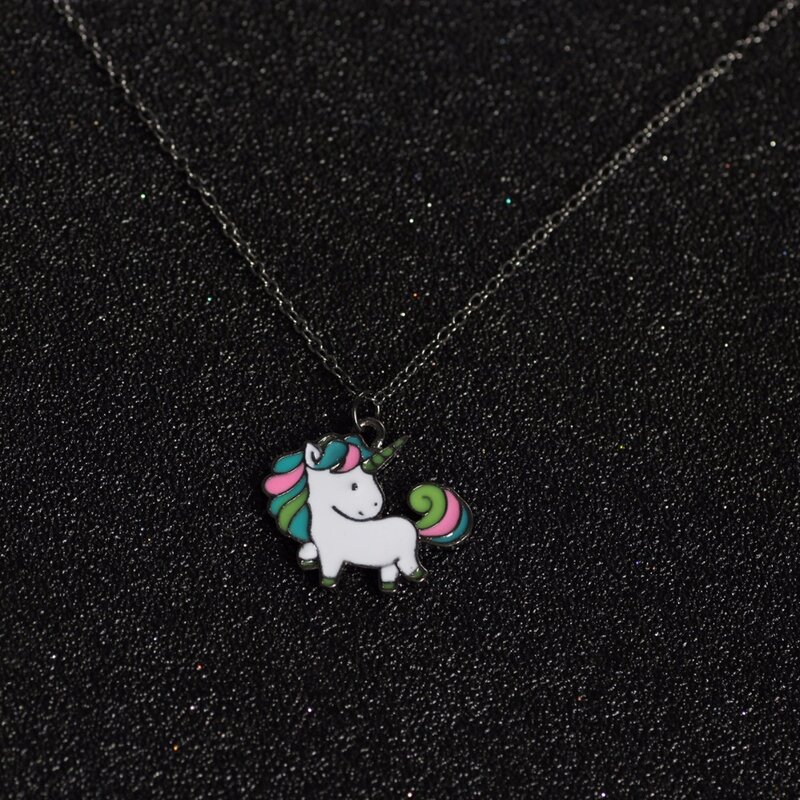 Timlee-collares de Metal con diseño de unicornio y caballo arcoíris, joyería de moda, venta al por mayor, N056, Envío Gratis