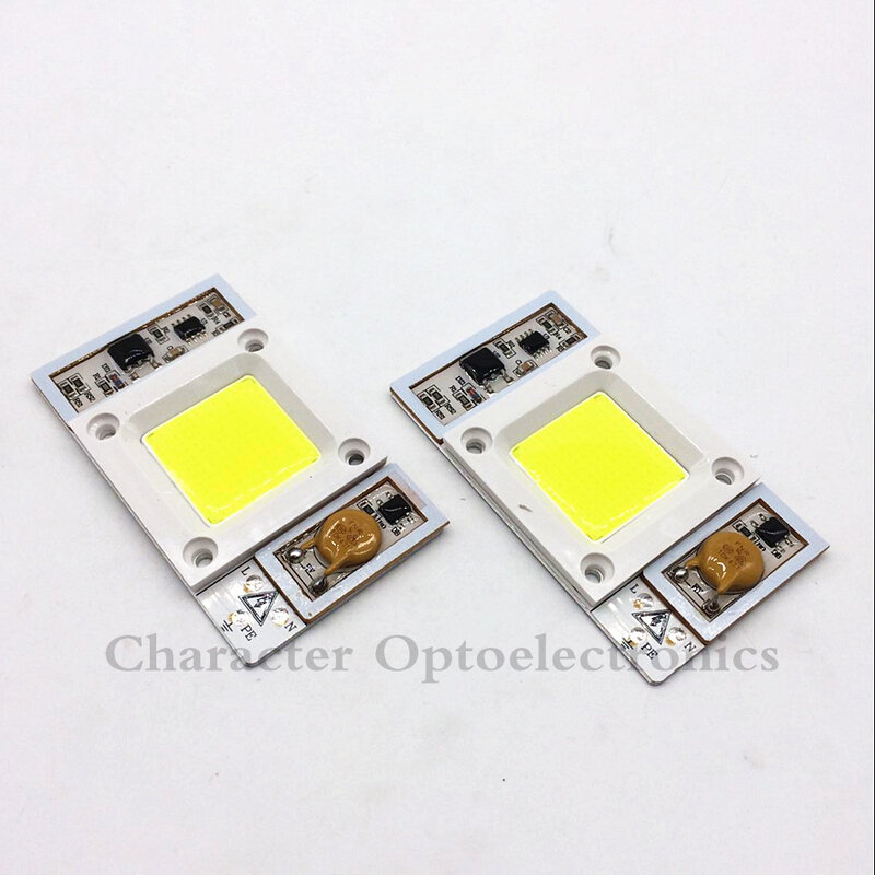 Chip led de alta potencia, controlador incorporado, 50W, 170-265V, Blanco 6000k/blanco cálido, 3500k/4500K /10000K /20000K, LED de espectro, 2 uds.
