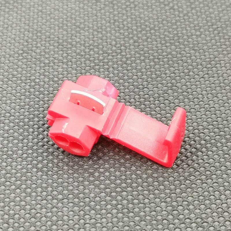 500Pcs Lock Wire Electrical Cable Connector Red Insulated Quick Splice Terminals Crimp For Car Electrical Crimp Cable Snap CH2/3