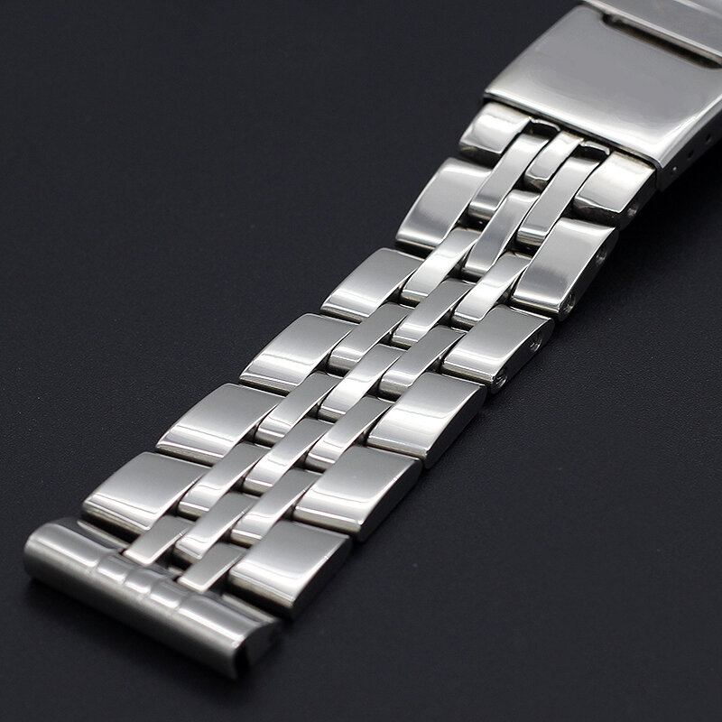 Pulseira de relógio de aço inoxidável, 22mm, 24mm, alta qualidade, sólido, para correia de relógio atadurado, avenger, navitimer, superoceano