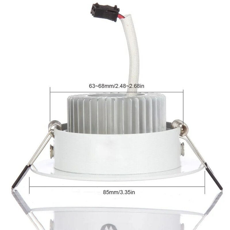 Lámpara Led empotrada de techo, foco de iluminación interior con controlador Led, AC85-265V regulable, 5W, 10W, 50 unidades, DHLShip