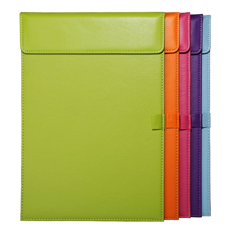 PU Leather Document File A4 Paper Holder Clip Board Office Clipboard With Pen Slot Business Supplies Portfolios Pad Messager