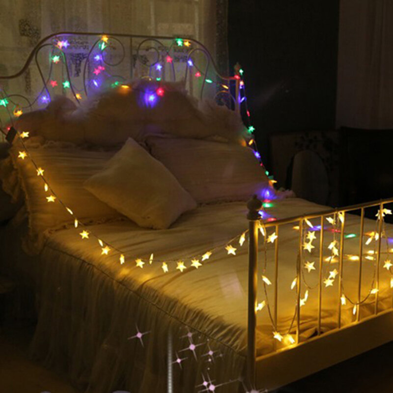 1.5 متر/3 متر/6 متر/10 متر LED ستار سلسلة أضواء عيد الميلاد جارلاند بطارية USB بالطاقة الزفاف الستار سلسلة الجنية مصابيح للمنزل