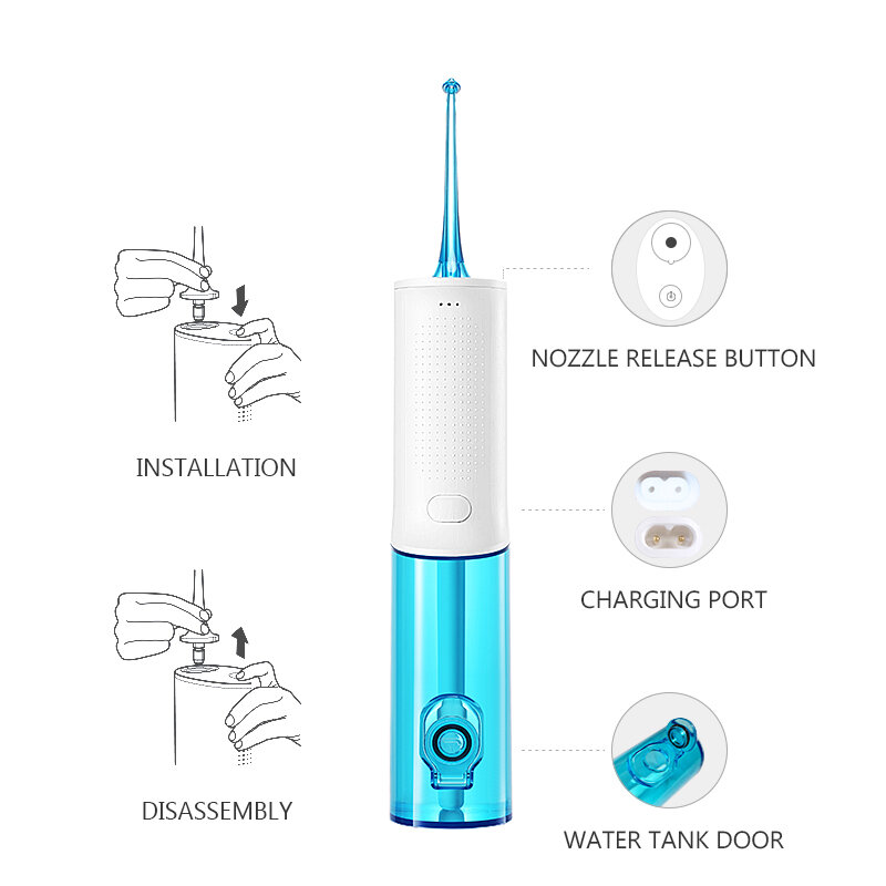 Soocas-الري عن طريق الفم المحمولة ، USB قابلة للشحن ، فلوسر المياه الأسنان ، تدفق مستقر ، IPX7 مقاوم للماء ، منظف الأسنان ، W3 ، W1