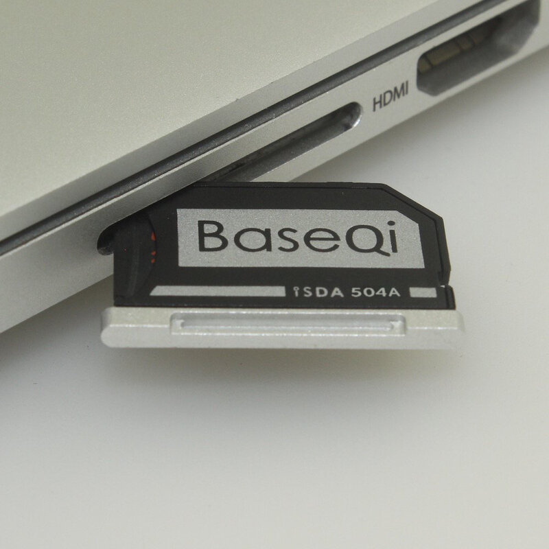 Baseqi alumínio adaptador de cartão para macbook pro retina 15 polegada modelo ano final 2013/after
