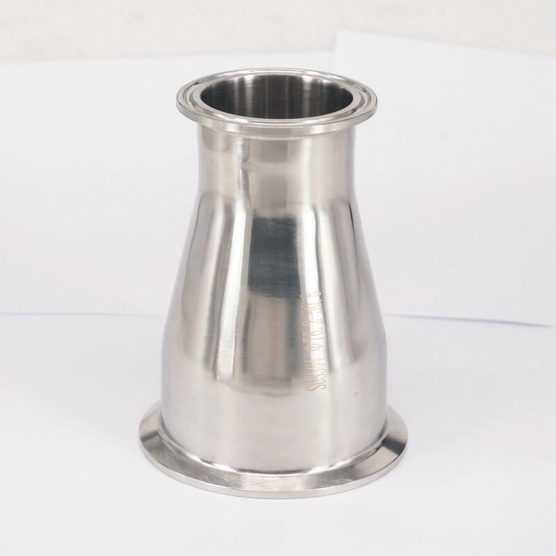 Fit Tube O.D 76mm-51mm Tri Clamp 3"-2" 304 Stainless Steel Sanitary Ferrule Pipe Fitting Reducer 