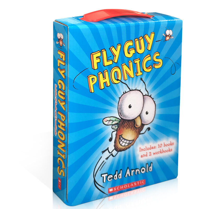 Set de 12 livres de lecture de poche pour enfant, image de Fly man, anglais, écriture phonique, livre d'histoire, éducation précoce