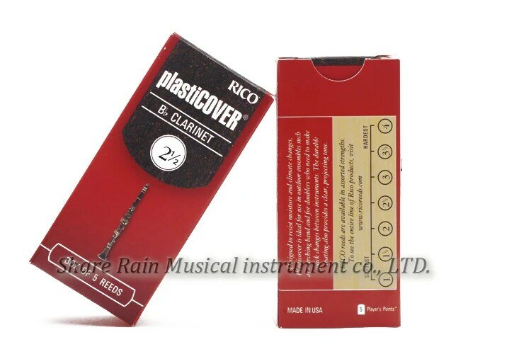 The United States RICO PLASTICOVER clarinet reed 2.5, 3.0 ,3.5  box of 5 pieces
