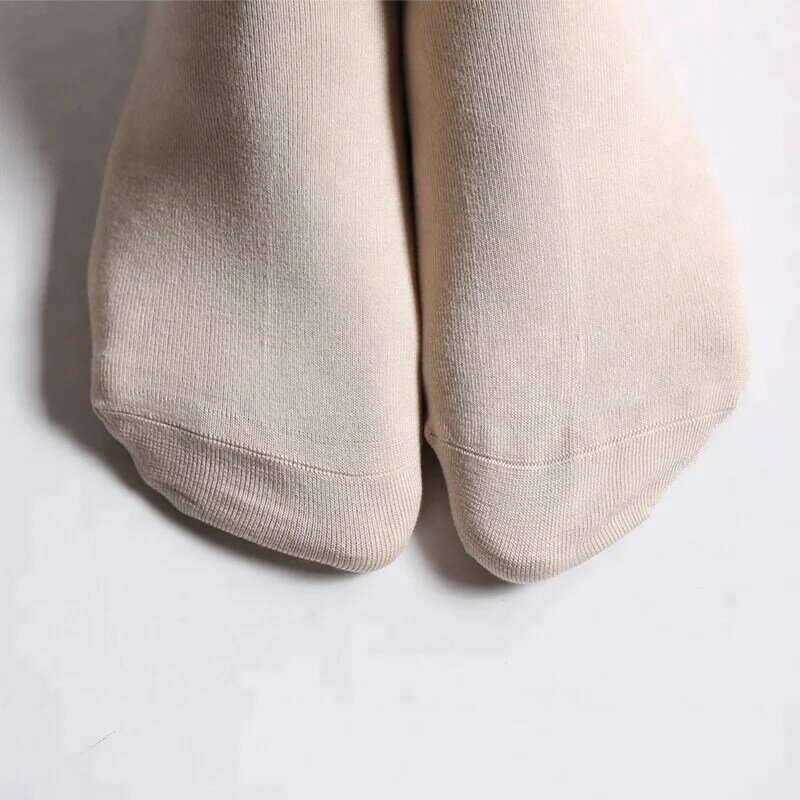 Dong ai meias femininas modernas, 5 pares, cor retrô, cor pura, confortável, de seda