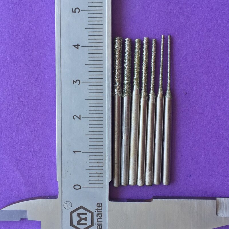 Aguja de perforación de cristal de Jade, herramientas de bricolaje, 7 piezas, K299Y, 0,8-2,5mm