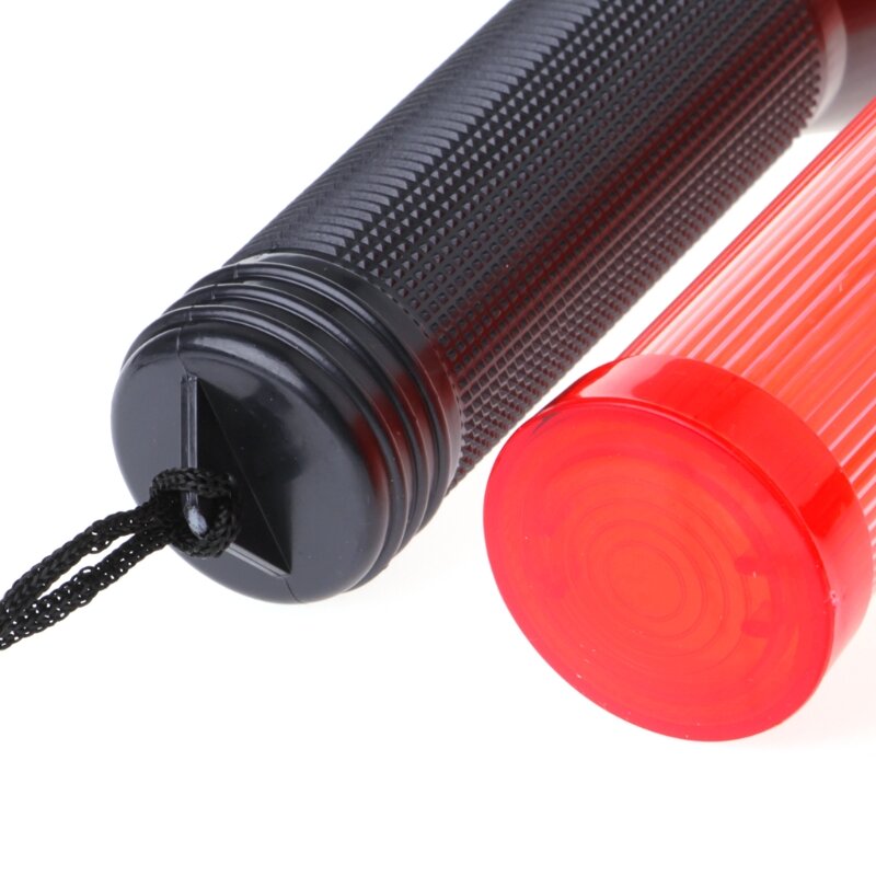 플라스틱 교통 지팡이 강력한 LED 손전등, 토치 3 모드 스트로브 설정