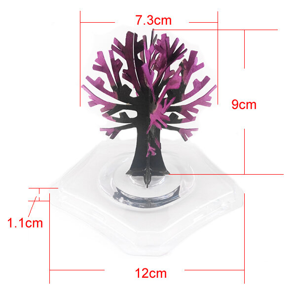 Árvore de natal infantil 2019 90mm, brinquedo mágico de cultivo em papel, árvore de natal para crianças, desktop, flor de cerejeira, baum