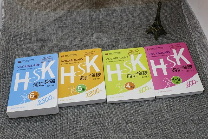 New Hot sale 4Pcs/Lot Learn Chinese HSK Vocabulary Level 1-6 Hsk Class Series students test book for adult children Pocket book