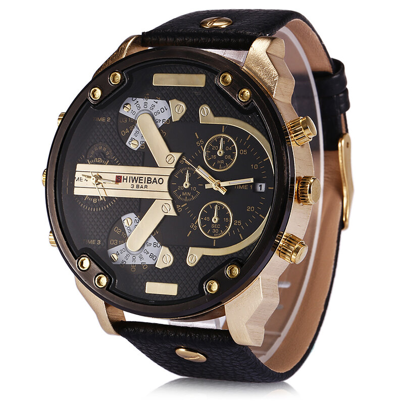 Cool Grote Case Casual Heren Horloges Quartz Horloge Voor Mannen Dual Keer Datum D Militaire Leger Relogio Masculino Sport Klok Man