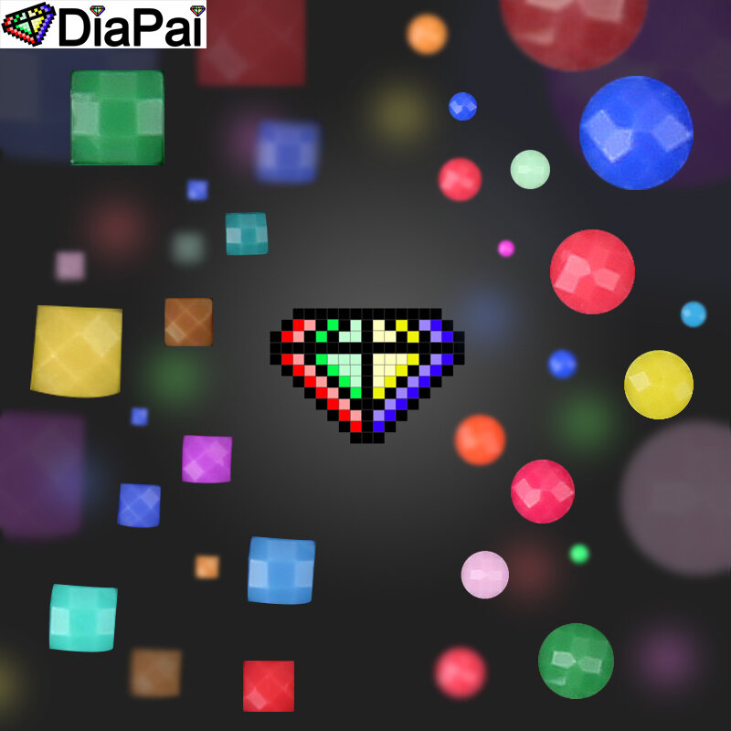 DIAPAI-pintura de diamante 5D DIY, bordado de diamantes cuadrados/redondos, punto de cruz, decoración 3D, A21616, 100%