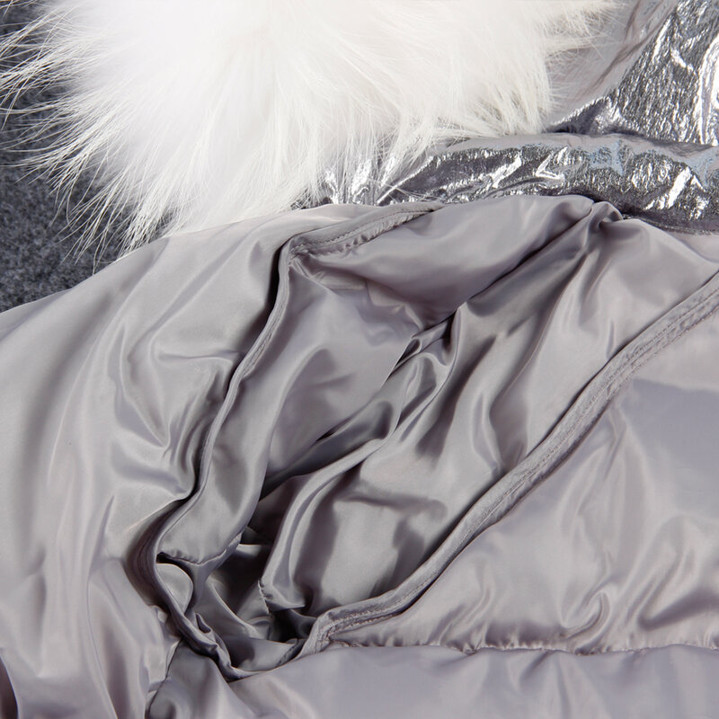 Maomaokong2018 новая Корейская версия женский пуховик из белого утиного пуха утепленная свободная Меховая куртка из овечьего меха с большим меховым воротником