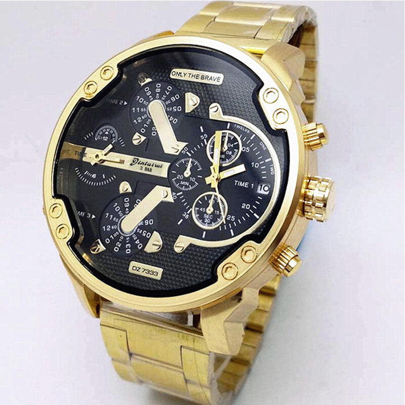Relojes de pulsera de cuarzo analógicos de oro de lujo de moda para Hombre, Reloj Masculino, Reloj de regalo para Hombre, Erkek kol saati