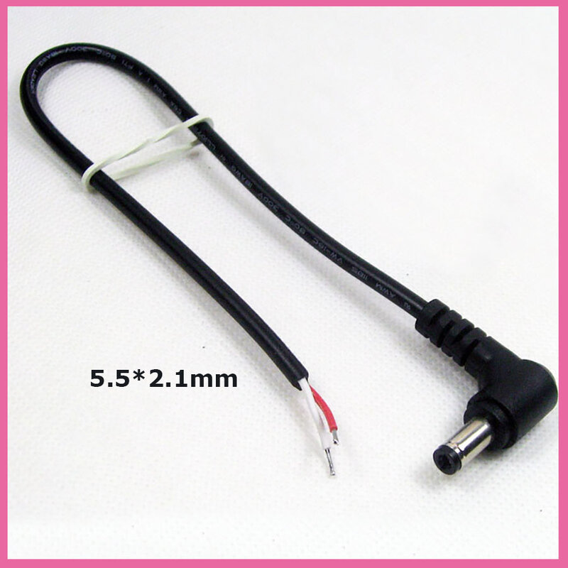 1 stks 5.5*2.5mm 2.5*2.1mm 4.8*1.7mm 4.0*1.7mm 3.5*1.35mm 2.5*0.7mm DC Stekker met 30 cm Kabel Zwart Opladen Connector