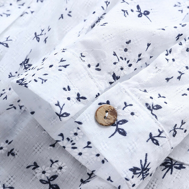 Blusa feminina manga comprida plissada gola v, camiseta feminina casual meia manga estampa floral