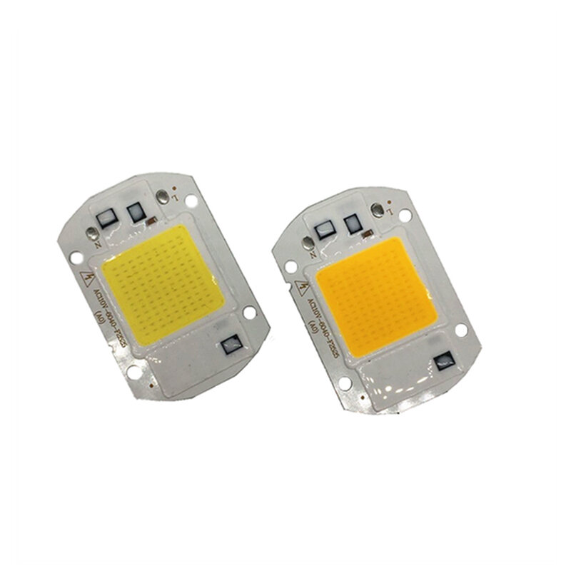 Chip de lâmpada led cob 20w 30w 50w 220v 220v, entrada inteligente driver ic compatível com diy holofote de led refletor luz branca fria quente e branca