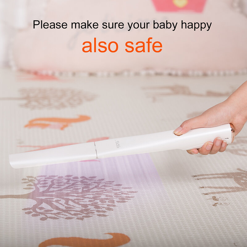 59S UVC Sterilizer Travel-Size Foldable Handheld Wand For Baby Accessories Home Hotel Travel  X5 Kill Germs by Physics