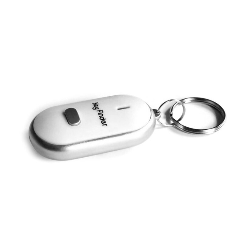 Allarme di autodifesa LED fischio Key Finder lampeggiante segnale acustico controllo del suono allarme anti-perso Keyfinder localizzatore Tracker con portachiavi