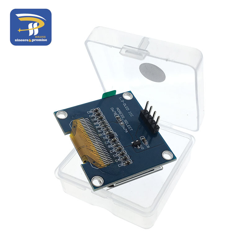 1 buah modul OLED 1.3 "warna putih dan biru IIC I2C 128X64 1.3 inci modul Display LED OLED LCD untuk Arduino IIC I2C berkomunikasi