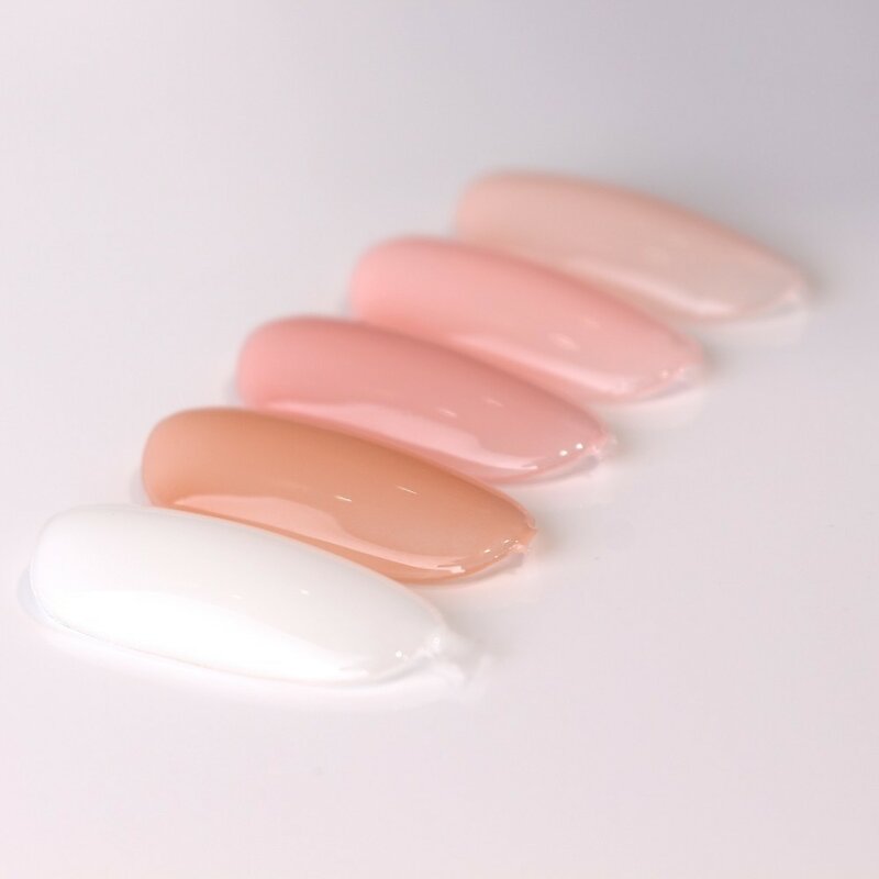 Transparent Milchig Weiß Camouflage Nude Rosa 1pc Gummi Basislack Gel Poliert UV LED Eingeweicht Gel Nagellack 10ml